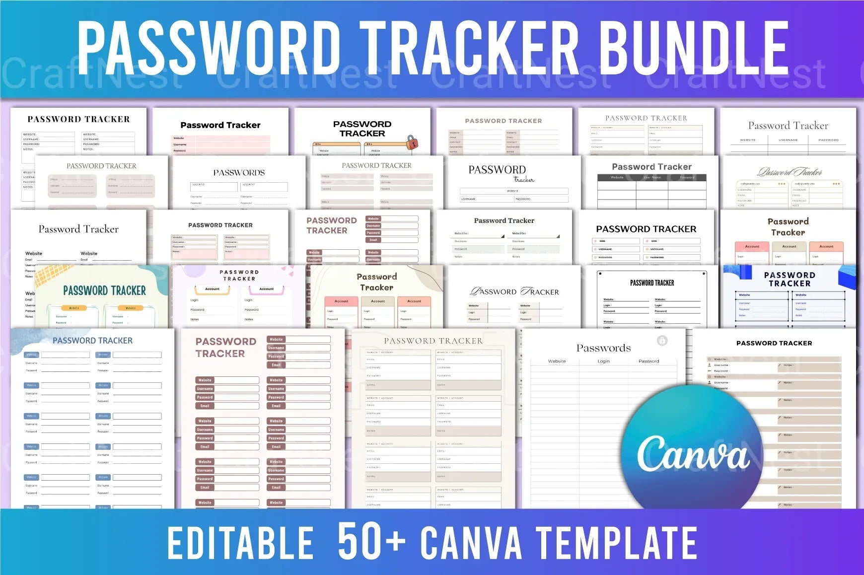 Password Tracker Tool - CraftNest - Digital Crafting and Art