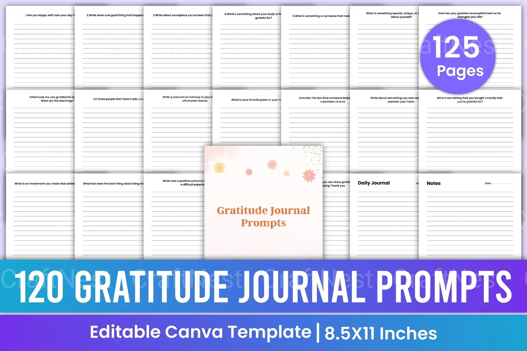 Gratitude Prompts for Daily Reflection - CraftNest - Digital Crafting and Art
