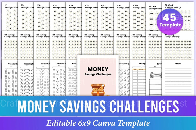Money Savings Challenges Ideas - CraftNest - Digital Crafting and Art