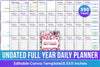 Undated Yearly Daily Planner