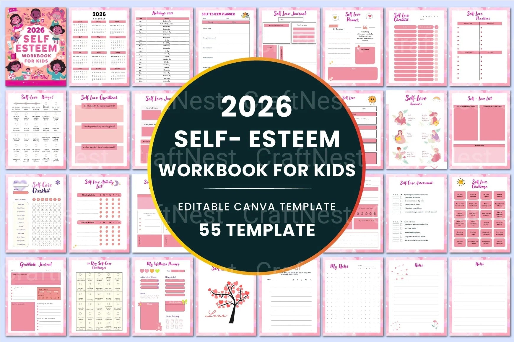 Self Esteem Workbook for Kids - CraftNest - Digital Crafting and Art
