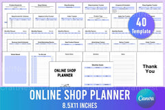 Online Shop Planner Template - CraftNest - Digital Crafting and Art