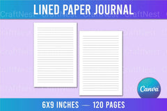 Lined 6x9 Notebook - CraftNest - Digital Crafting and Art