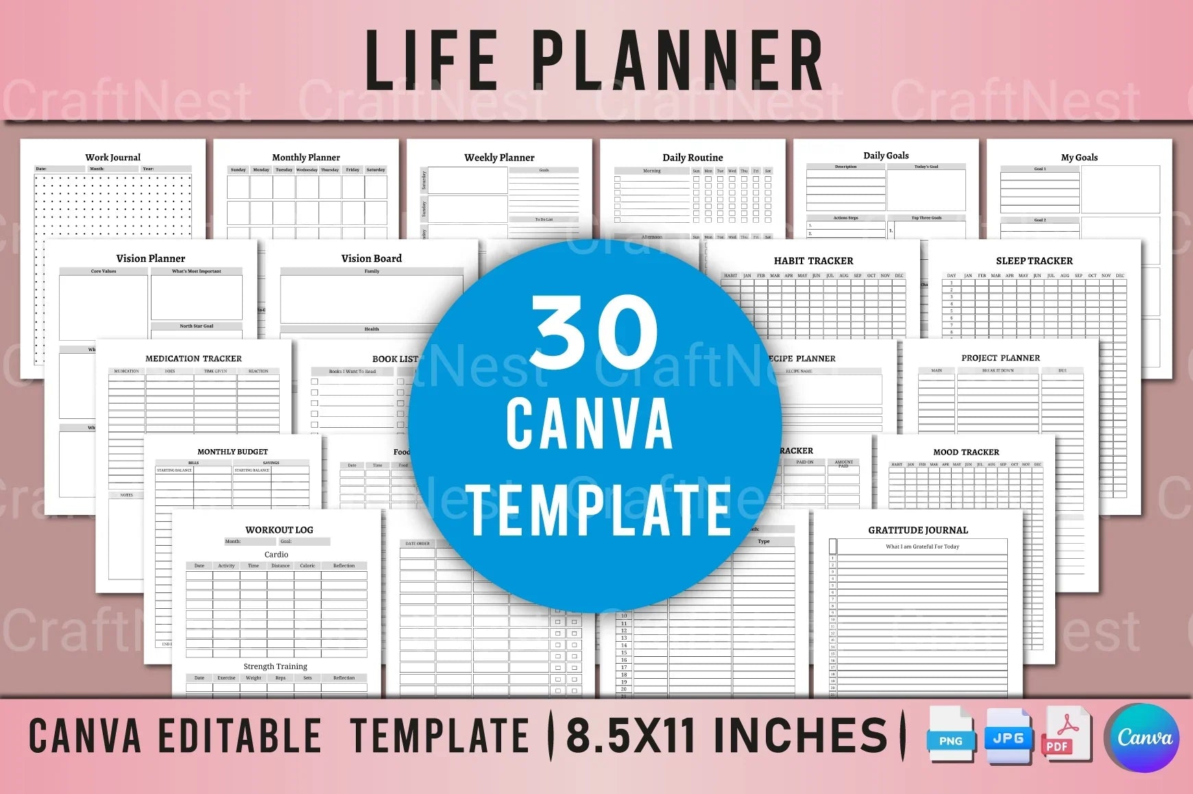 Life Planner: Organize Your Day with Ease - CraftNest - Digital Crafting and Art