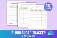 Blood Sugar Tracker Template Canva - CraftNest - Digital Crafting and Art