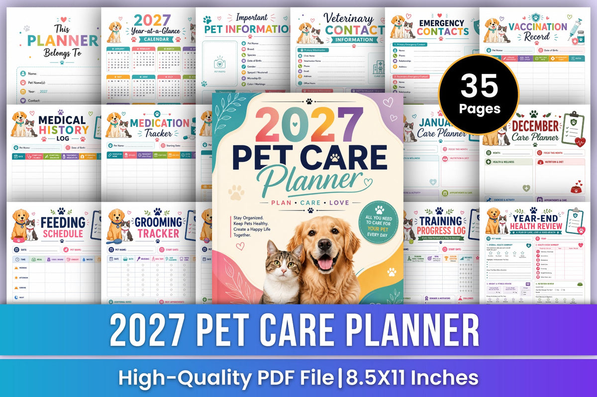Pet Care Planner 2027