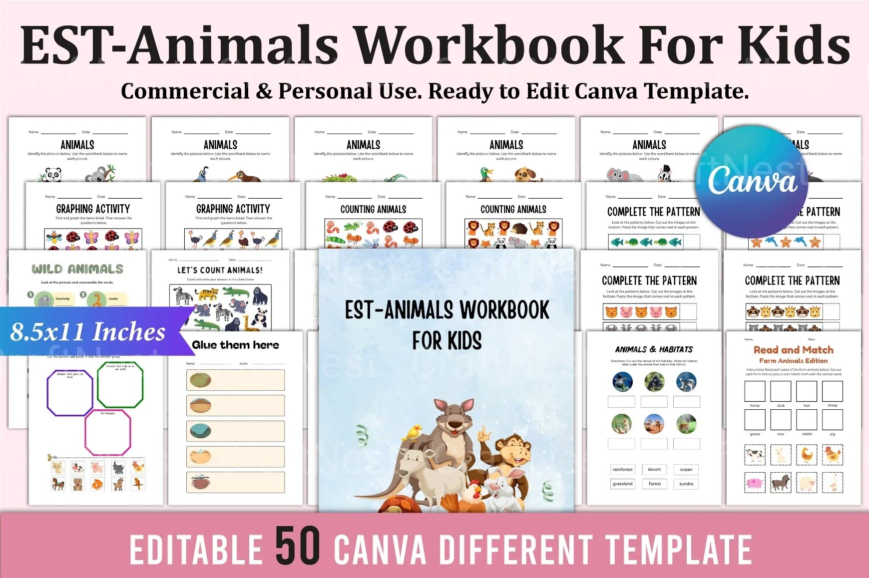Best Animals Workbook for Kids - CraftNest - Digital Crafting and Art
