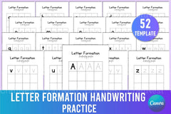 Letter Formation Handwriting Practice Guide - CraftNest - Digital Crafting and Art
