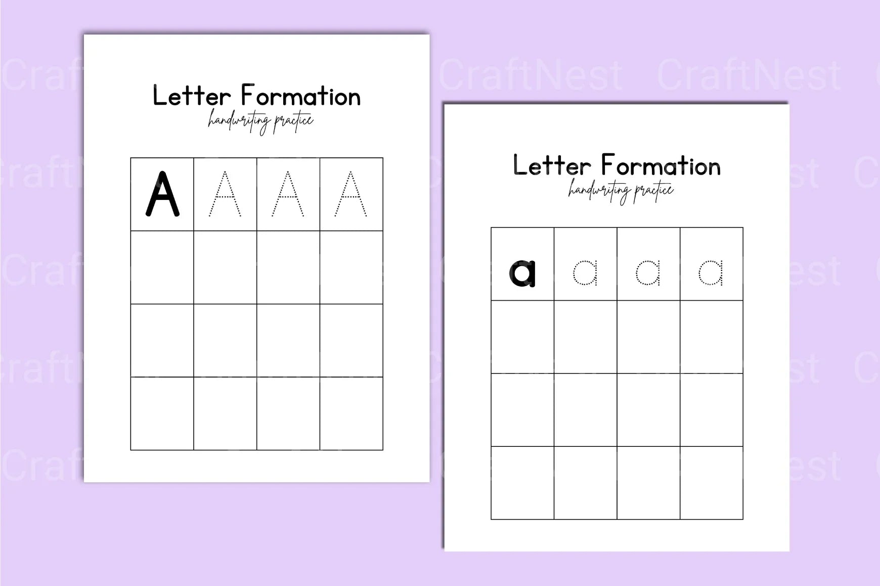 Letter Formation Handwriting Practice Guide - CraftNest - Digital Crafting and Art