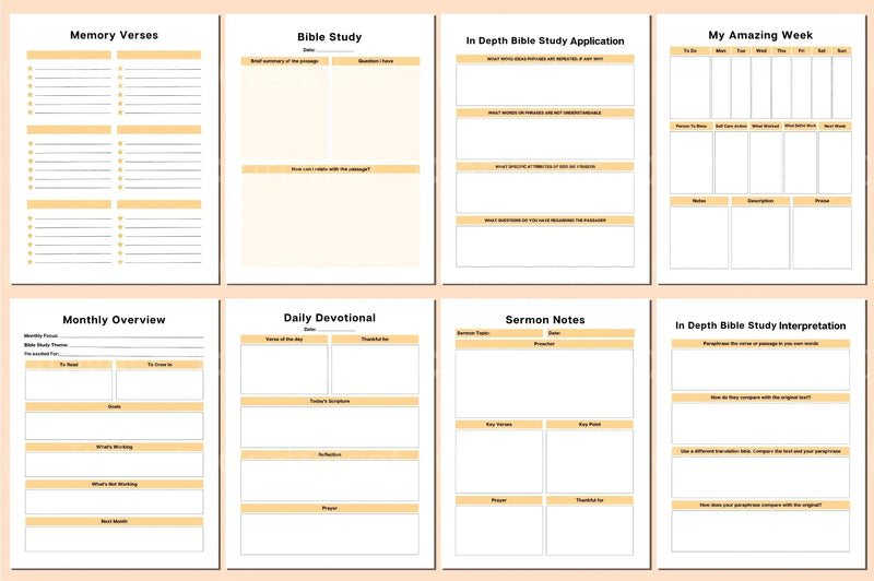 Devotional Planner for Spiritual Growth - CraftNest - Digital Crafting and Art