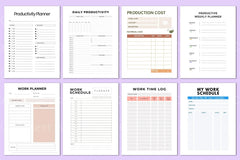Productivity Work Planner - CraftNest - Digital Crafting and Art