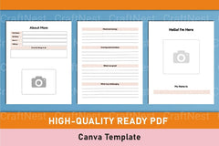Baby Memory Book Template - Canva Design - CraftNest - Digital Crafting and Art