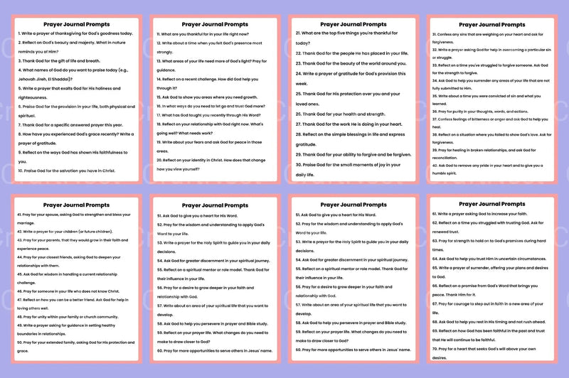 Prayer Prompts Guide for Inspiration - CraftNest - Digital Crafting and Art