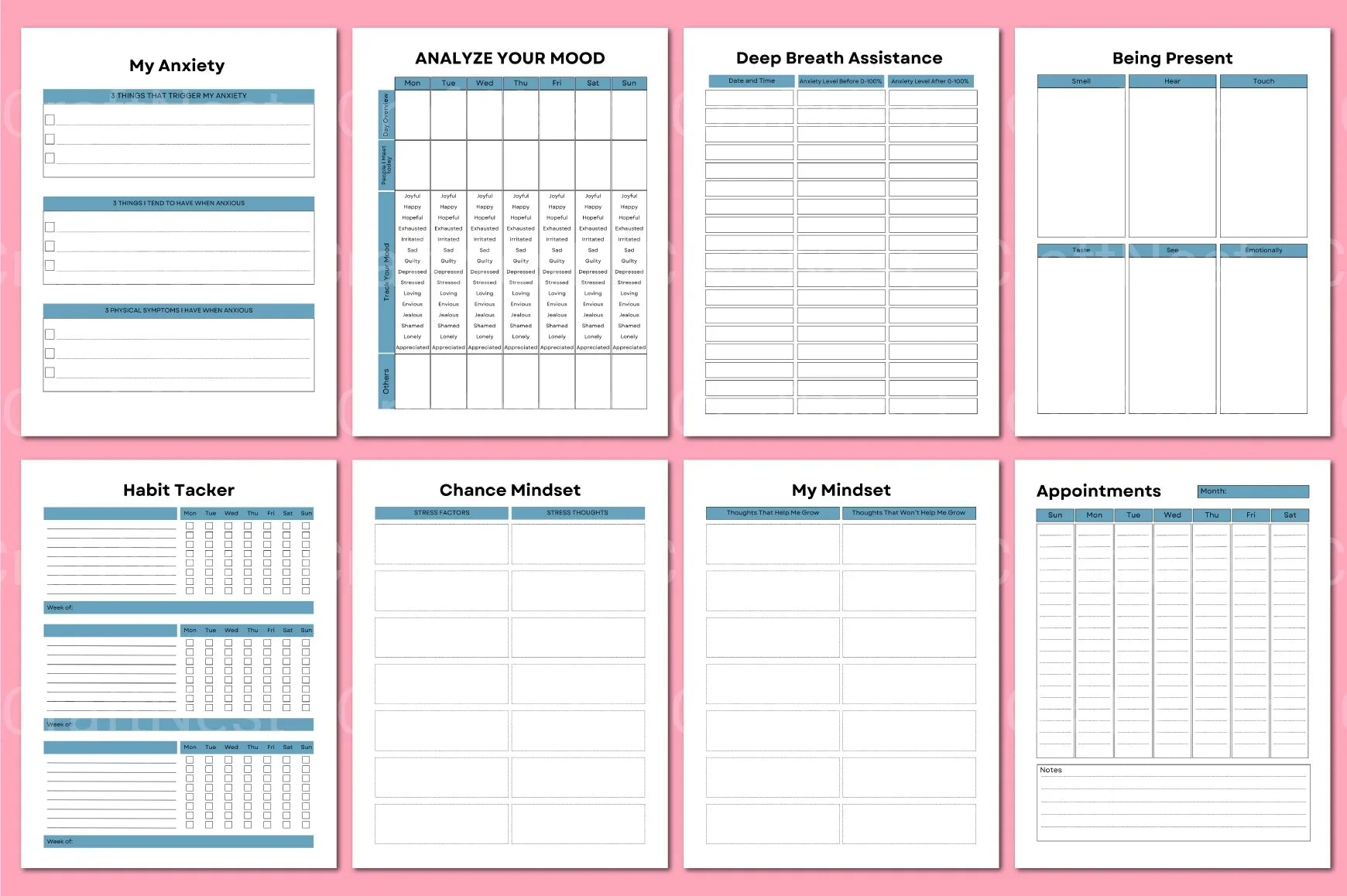 Anxiety Reset Workbook: Transform Your Mindset - CraftNest - Digital Crafting and Art