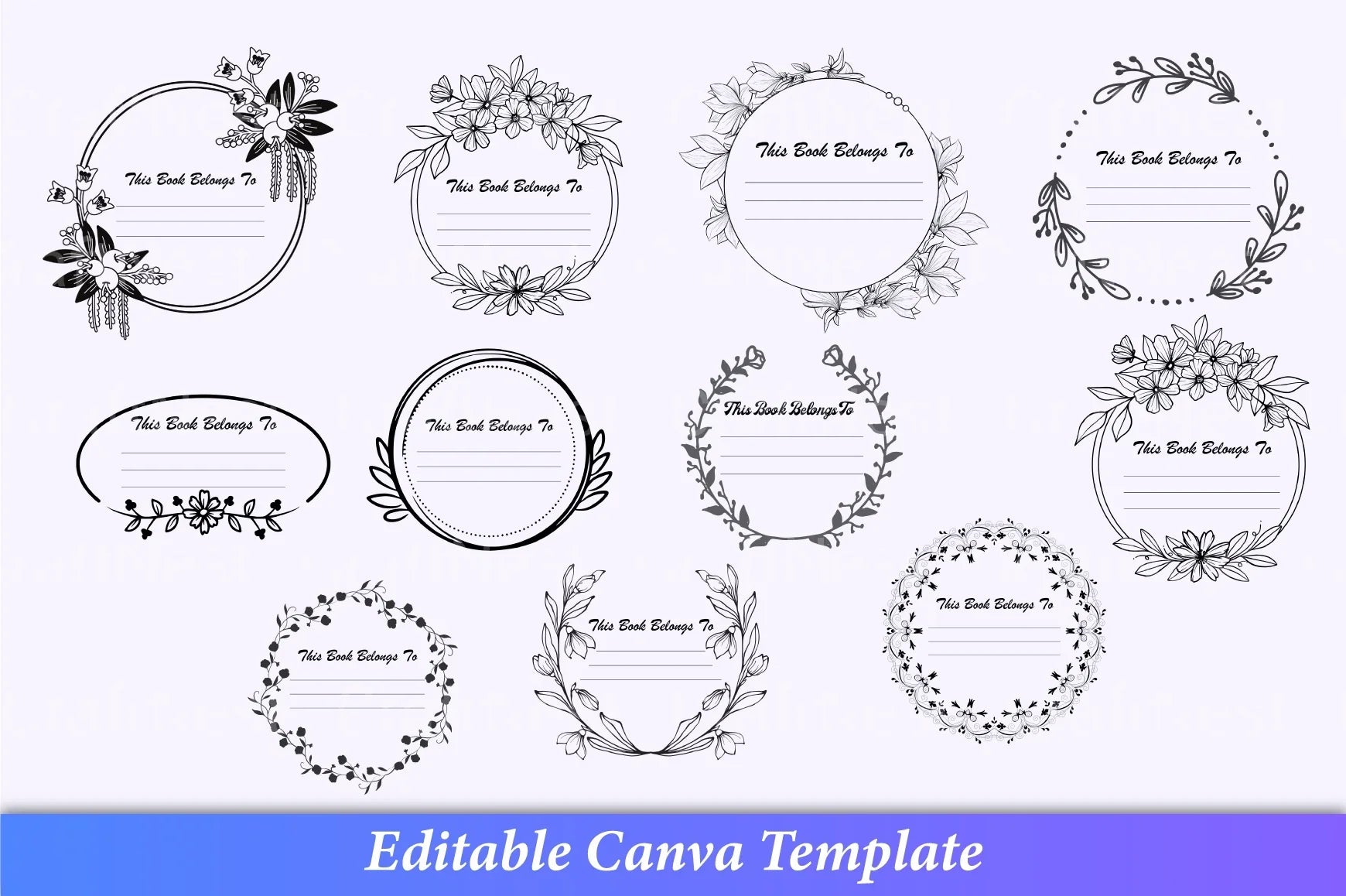 This Book Belongs To: Personalized Bookplate Design - CraftNest - Digital Crafting and Art