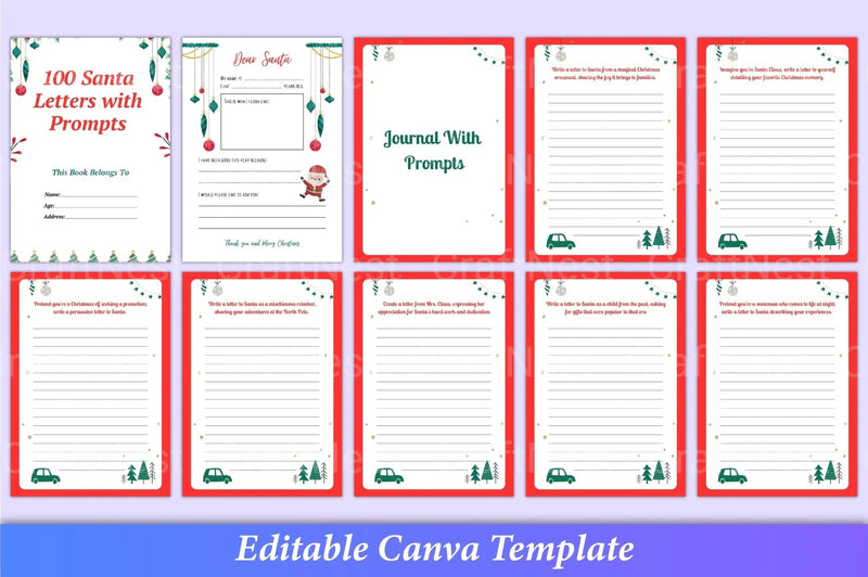 Letters to Santa with Writing Prompts - CraftNest - Digital Crafting and Art