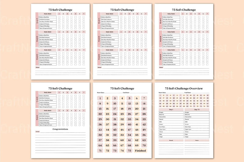 Soft Challenge Tracker Tool for Goal Setting - CraftNest - Digital Crafting and Art