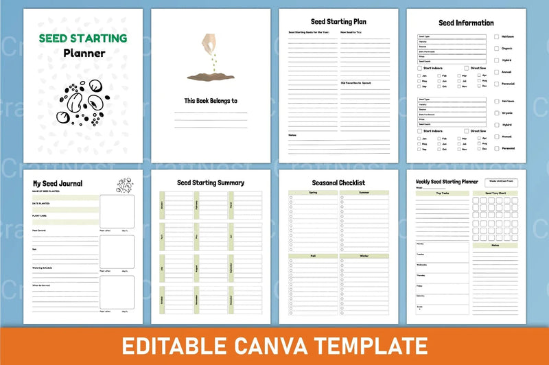 Seed Starting Planner Guide - CraftNest - Digital Crafting and Art