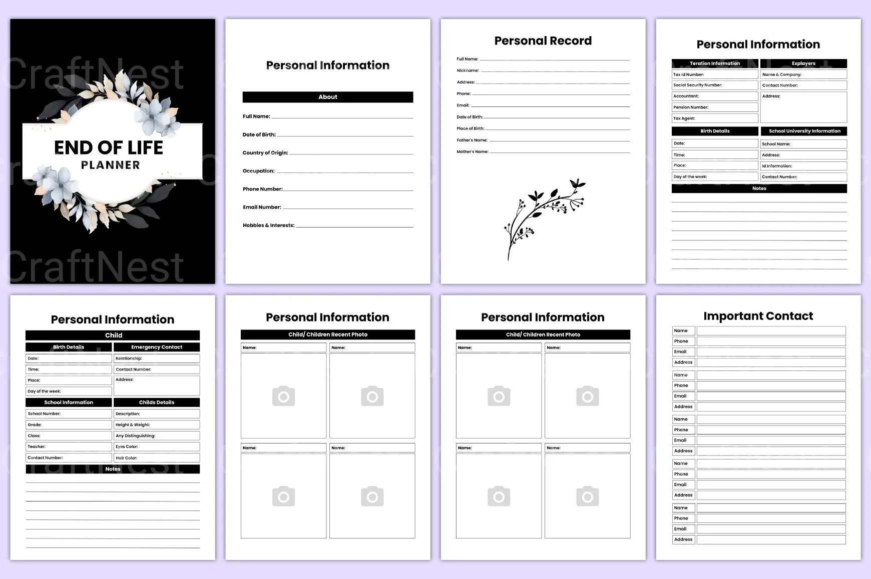 End of Life Planner Guide - CraftNest - Digital Crafting and Art