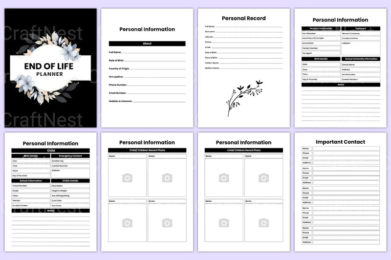 End of Life Planner Guide - CraftNest - Digital Crafting and Art