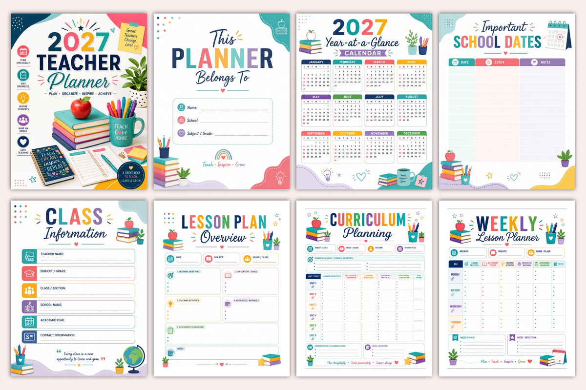 Teacher Planner 2027