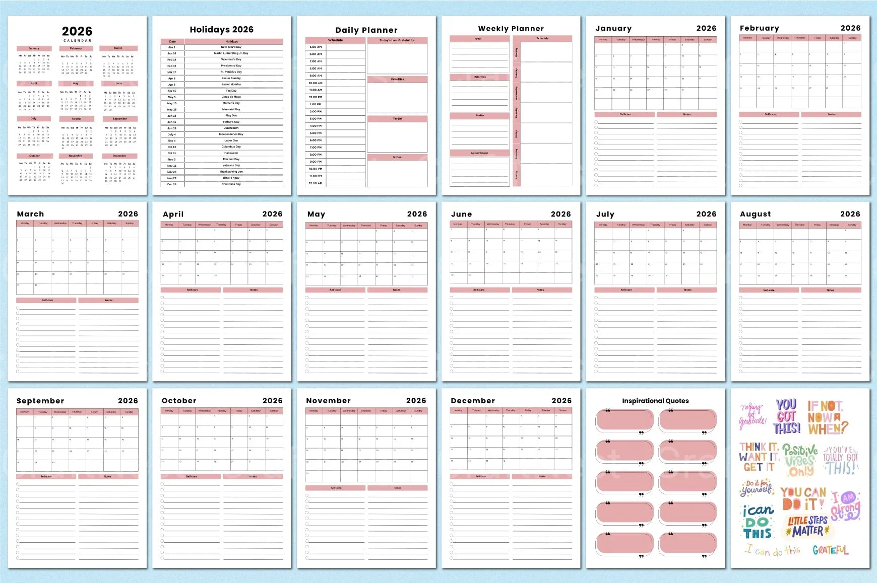 Vision Board Planner Template Canva - CraftNest - Digital Crafting and Art