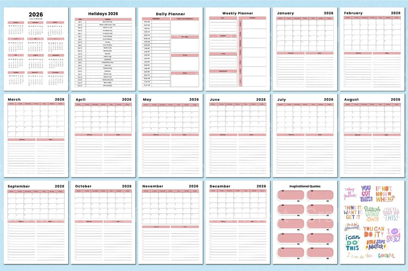Vision Board Planner Template Canva - CraftNest - Digital Crafting and Art