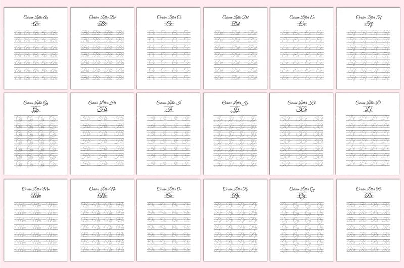 Cursive Letter Workbook for Handwriting Practice - CraftNest - Digital Crafting and Art