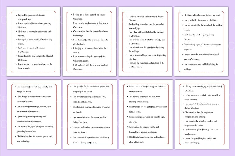 500 Christmas Positive Affirmations - CraftNest - Digital Crafting and Art