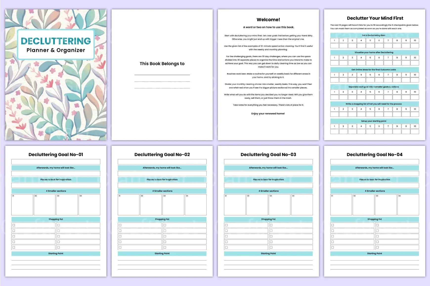 Decluttering Planner Organizer - CraftNest - Digital Crafting and Art