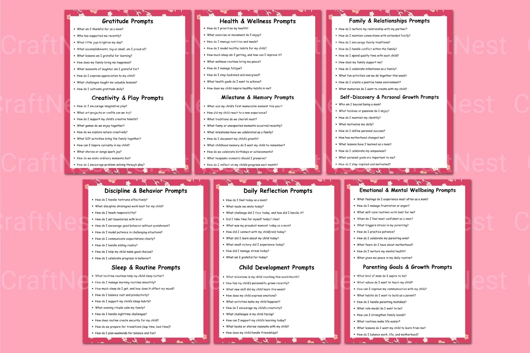 Guided Mom Question Prompts for Meaningful Conversations - CraftNest - Digital Crafting and Art