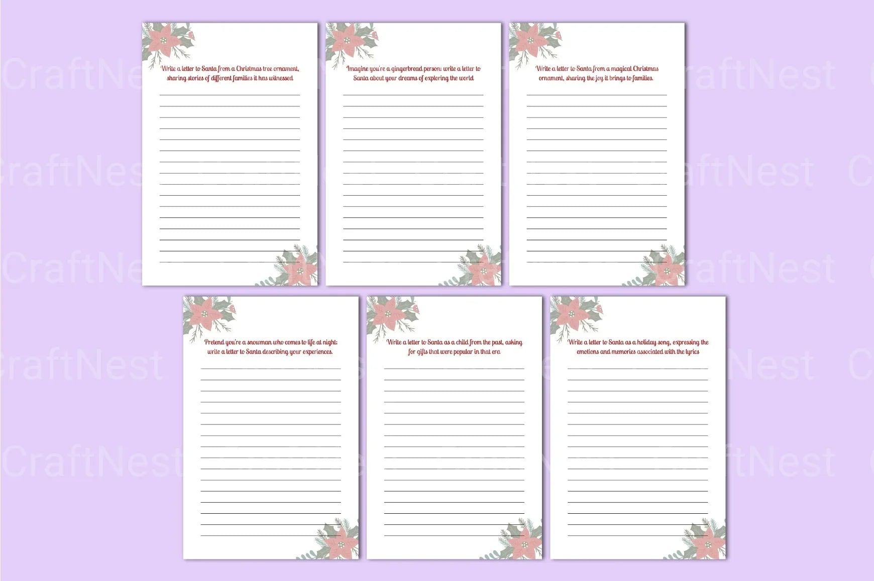 Creative Letters to Santa with Writing Prompts - CraftNest - Digital Crafting and Art