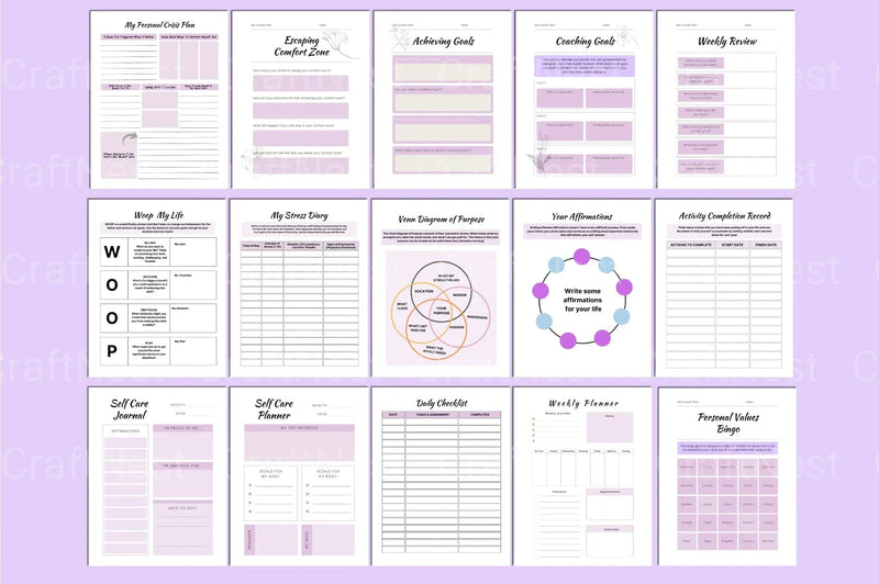 Life Coaching Planner for Personal Growth - CraftNest - Digital Crafting and Art