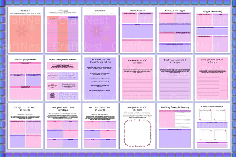 Trauma Processing Workbook for Healing and Recovery - CraftNest - Digital Crafting and Art