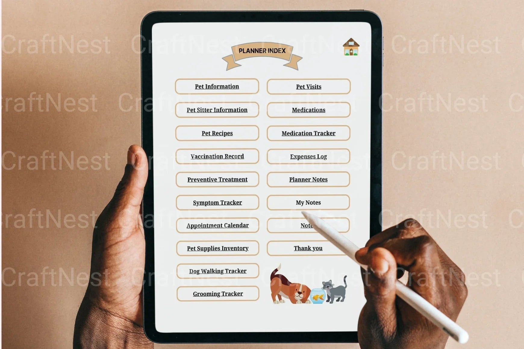 Pet Care Planner: Organize Your Pet's Health and Routine - CraftNest - Digital Crafting and Art