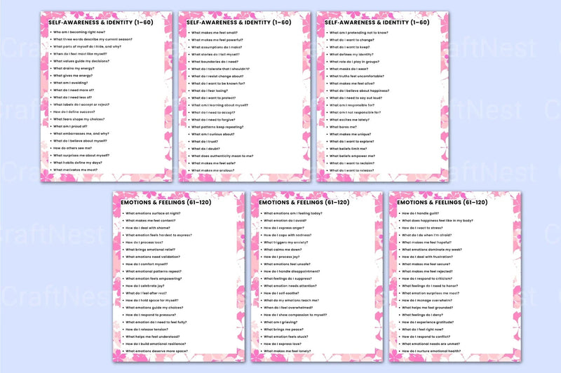 300 Self Reflection Prompts for Personal Growth - CraftNest - Digital Crafting and Art