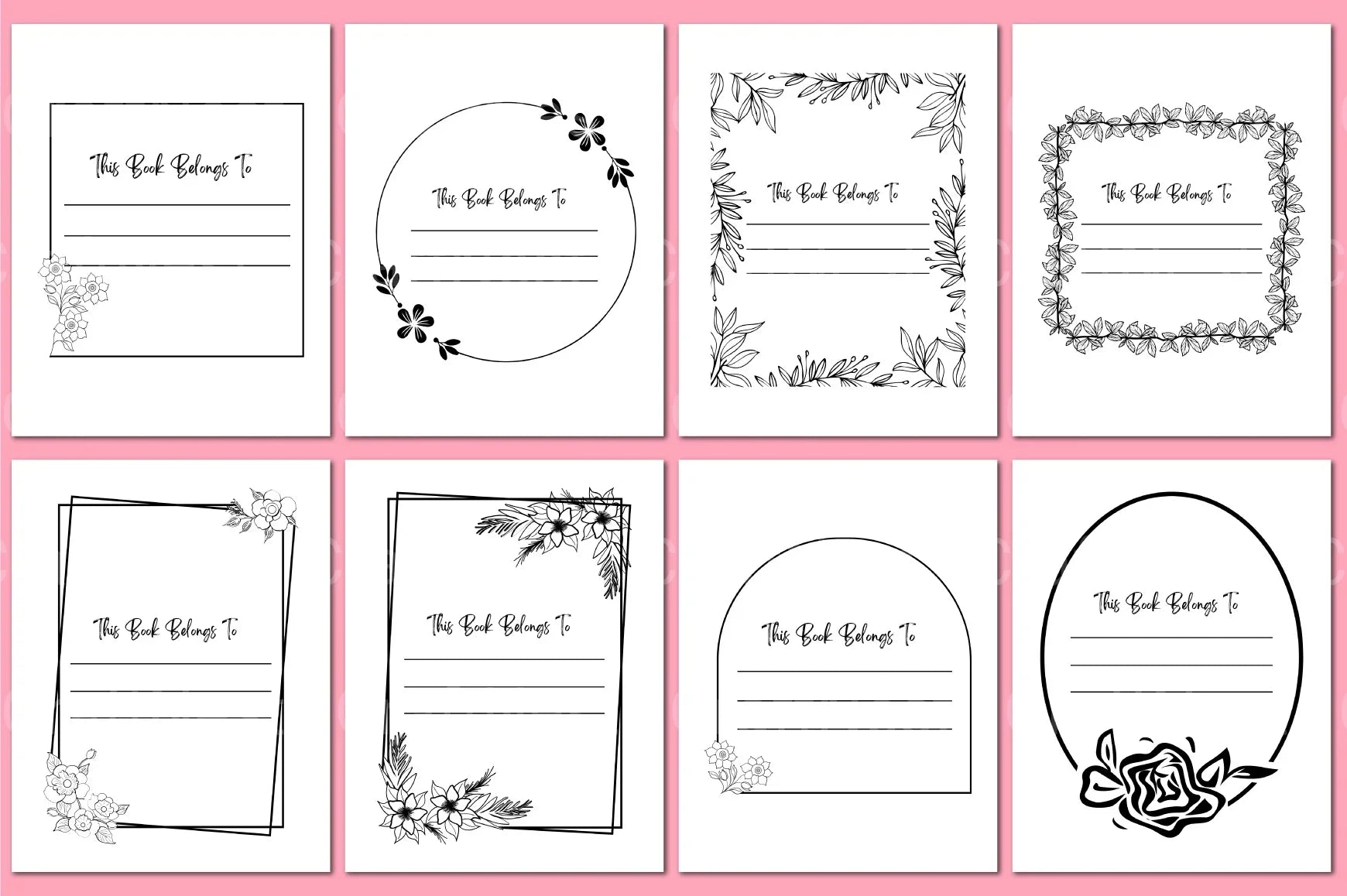 This Book Belongs To: Personalized Bookplate Design - CraftNest - Digital Crafting and Art