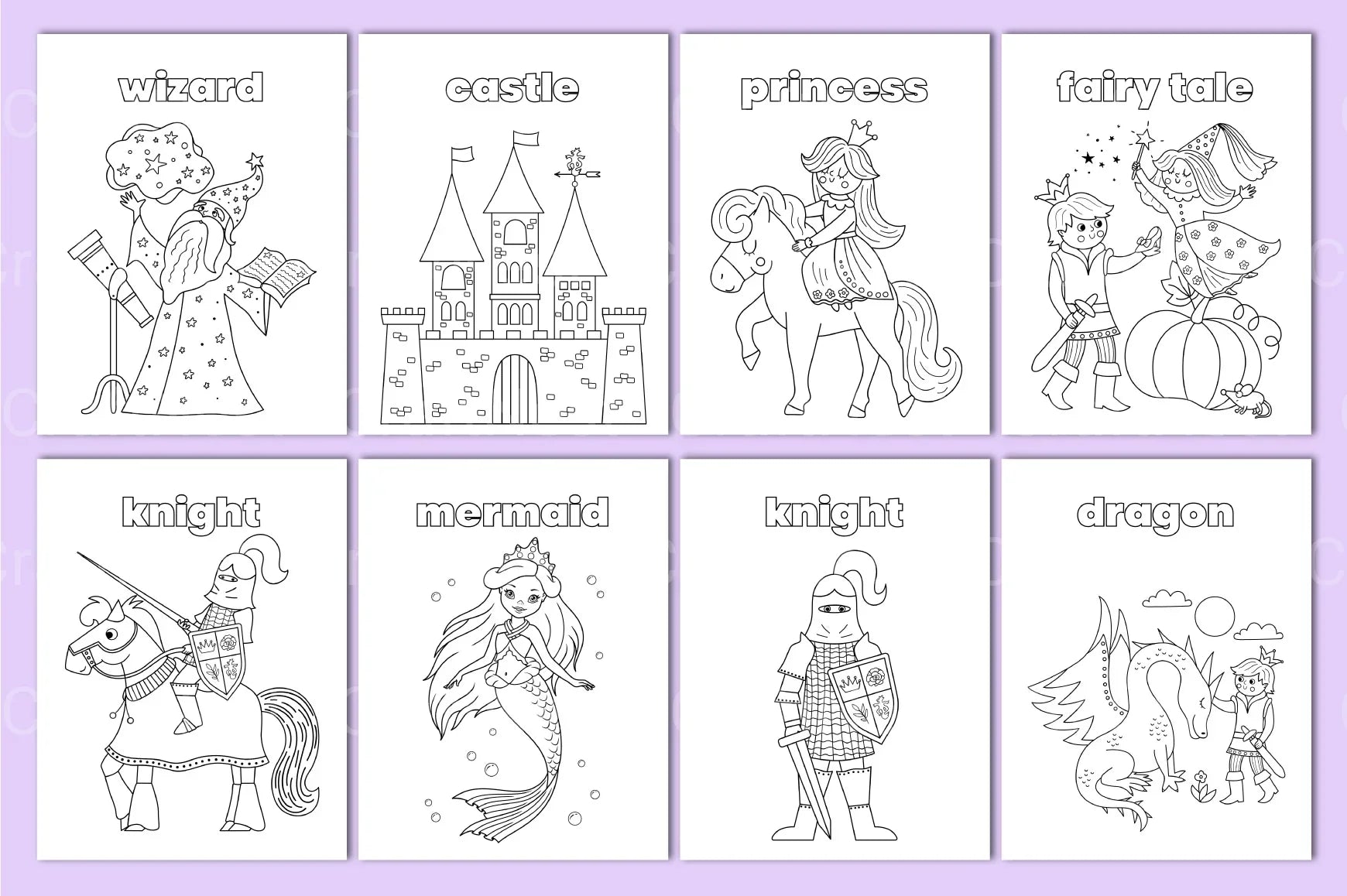 Fairy Tales Coloring Book for Kids - CraftNest - Digital Crafting and Art