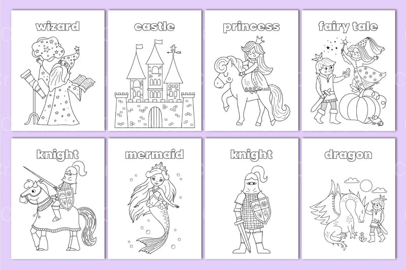 Fairy Tales Coloring Book for Kids - CraftNest - Digital Crafting and Art