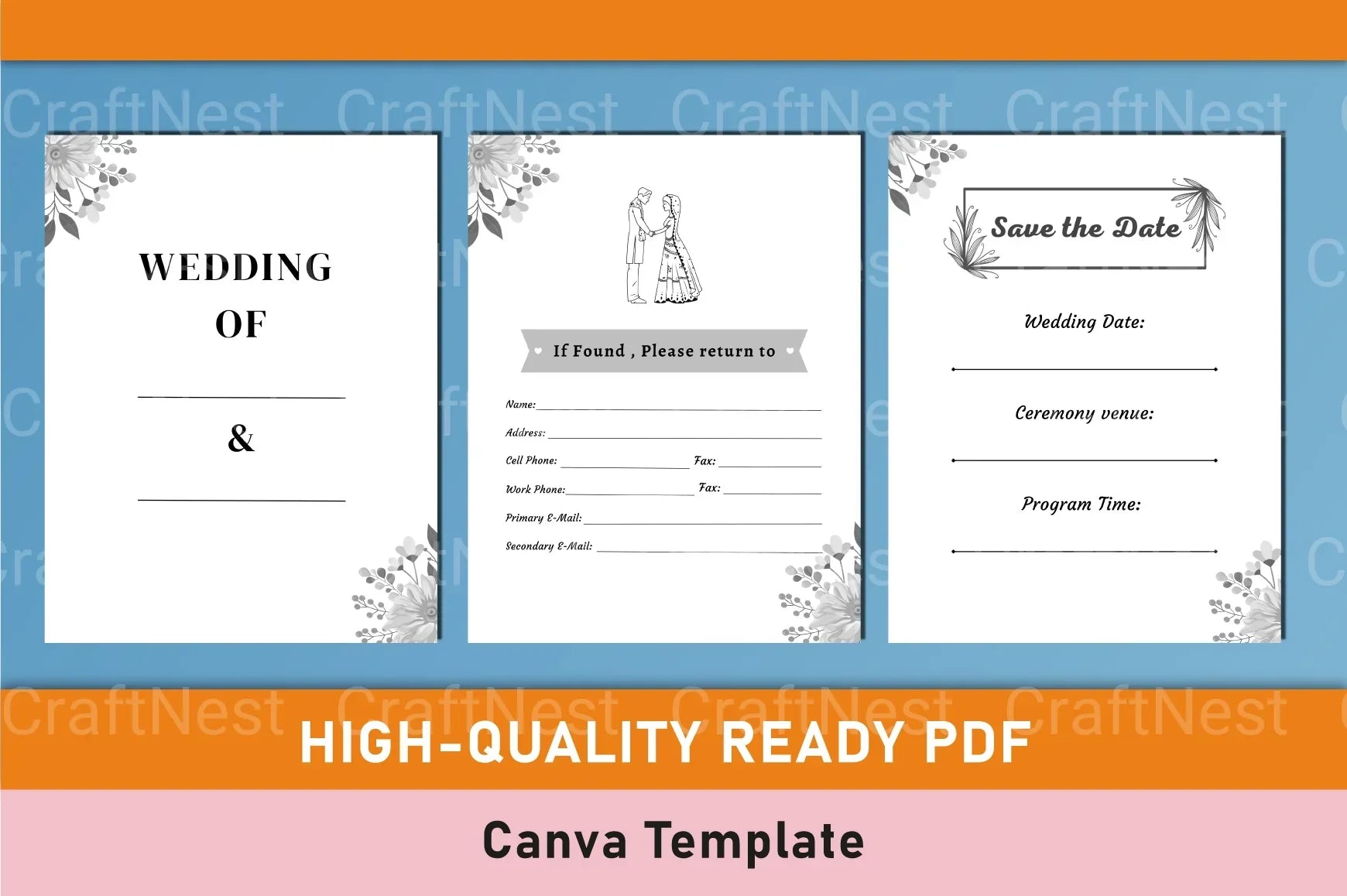Wedding Planner Canva Template - CraftNest - Digital Crafting and Art
