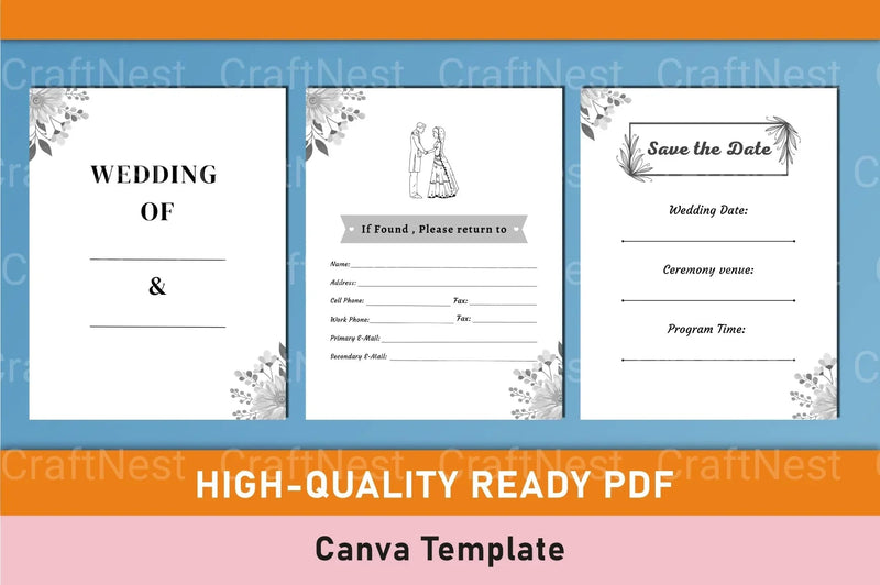 Wedding Planner Canva Template - CraftNest - Digital Crafting and Art