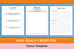 Self Care Wellness Planner for Personal Growth - CraftNest - Digital Crafting and Art