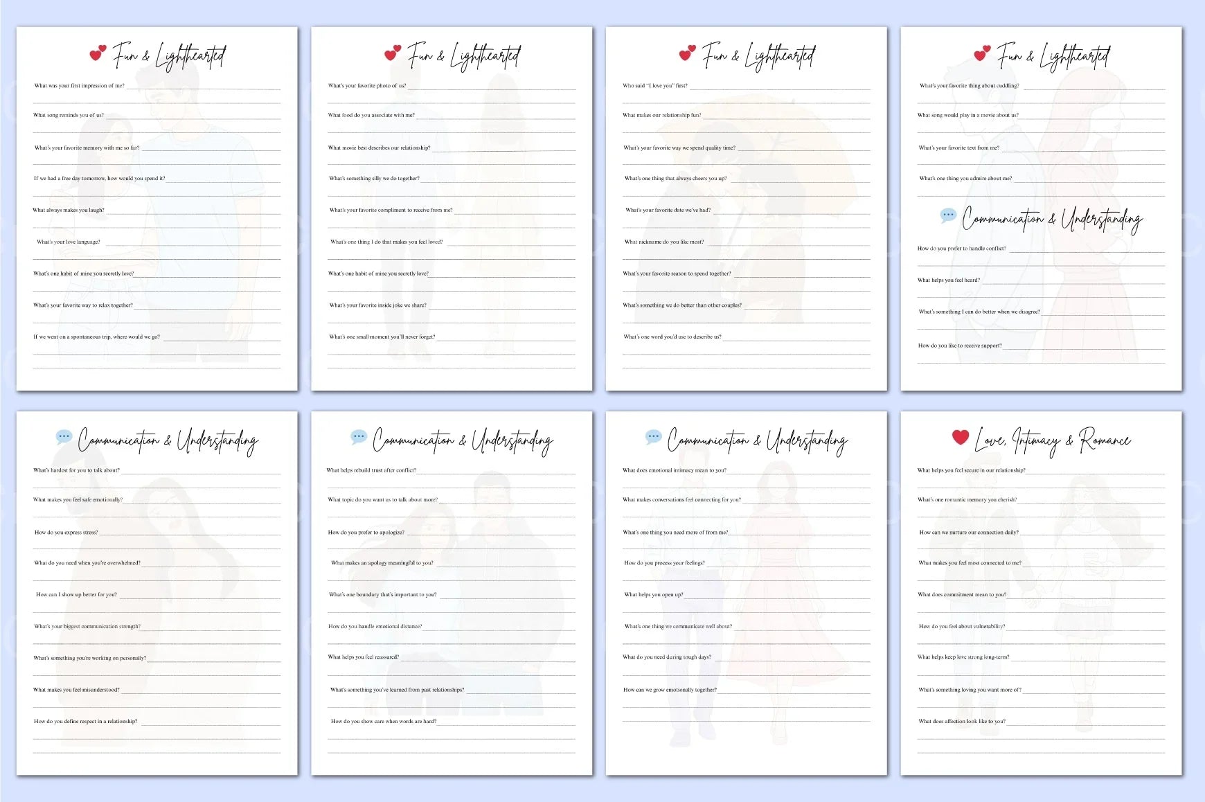 Essential Questions for Couples Workbook - CraftNest - Digital Crafting and Art