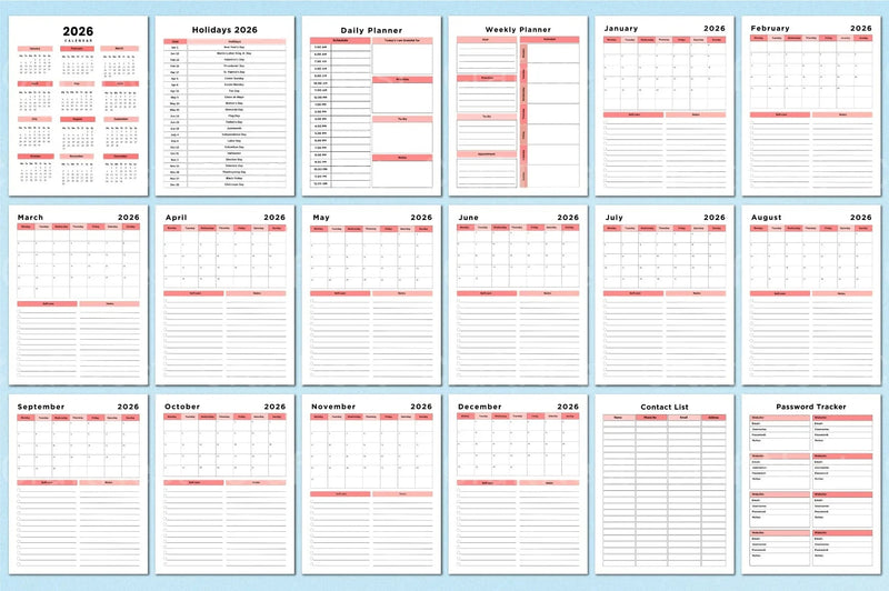 Student Planner Template on Canva - CraftNest - Digital Crafting and Art
