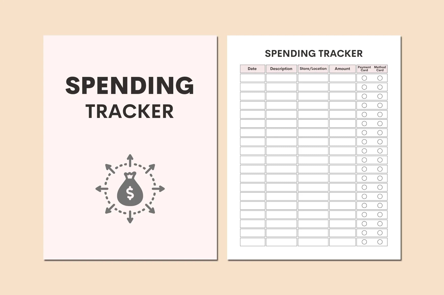 Spending Tracker Planner - CraftNest - Digital Crafting and Art