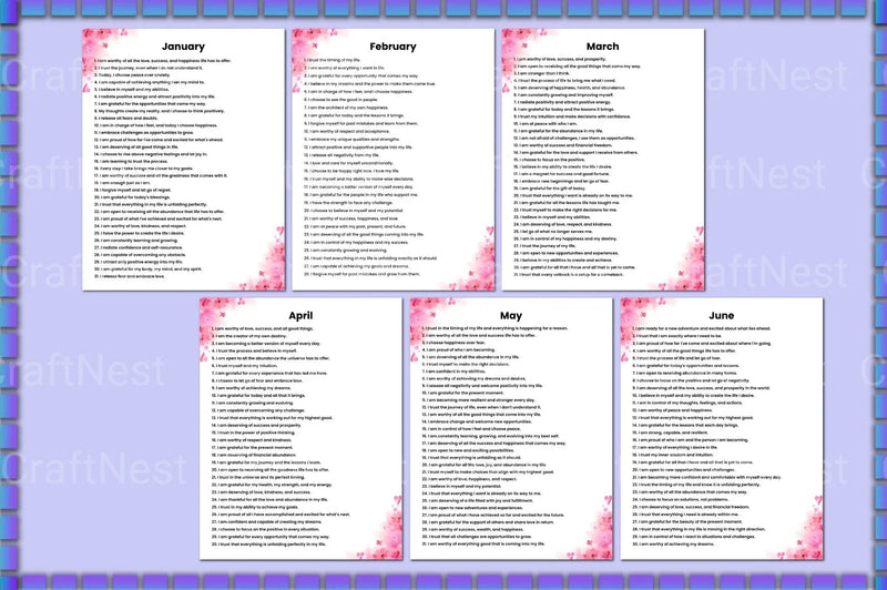 Daily Affirmation for Positive Mindset - CraftNest - Digital Crafting and Art