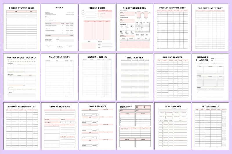 Shirt Business Planner Guide - CraftNest - Digital Crafting and Art