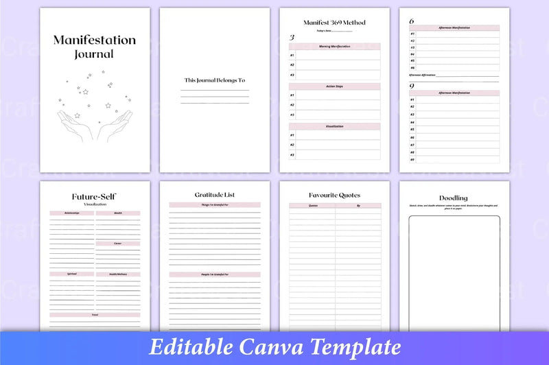 Manifestation Interior Design Canva Template - CraftNest - Digital Crafting and Art