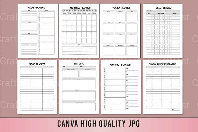 ADHD Planner for Effective Organization - CraftNest - Digital Crafting and Art