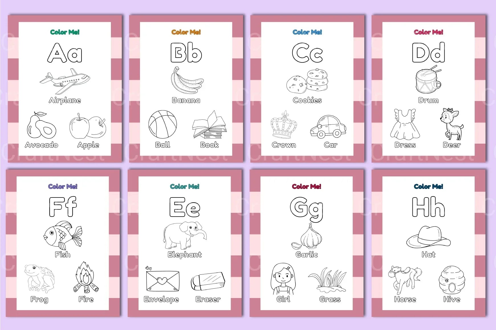 My ABC Coloring Booklet - CraftNest - Digital Crafting and Art